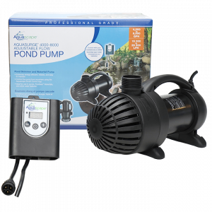 Adjustable flow pond pump